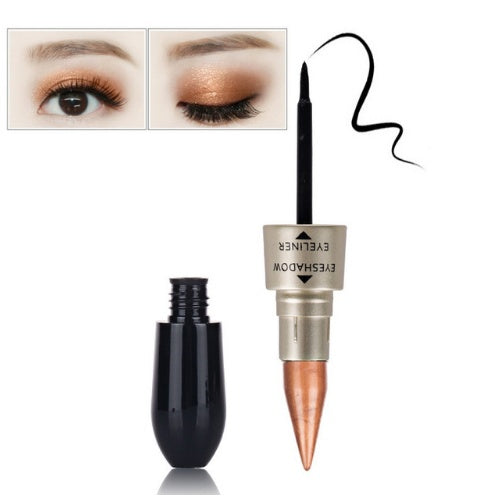 Double head six color eyeshadow black eyeliner Double head six color eyeshadow black eyeliner